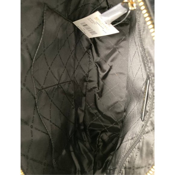 Michael Kors Charlotte 35T0GCFT7L Large Top Zip Tote In Black - Picture 5 of 6